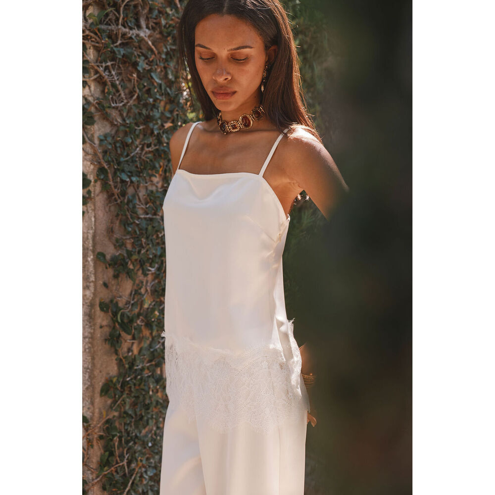 12th Tribe Halo Cream Satin Tank Size XSXS